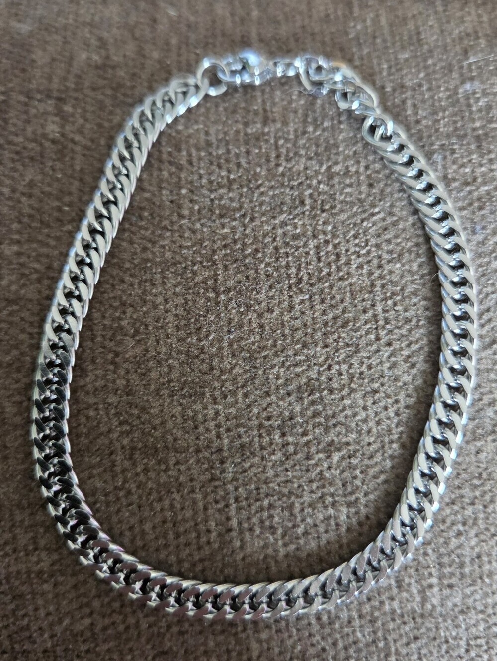 Unisex Stainless Steel Silver Bracelet 8.5" Durable Everyday Jewelry